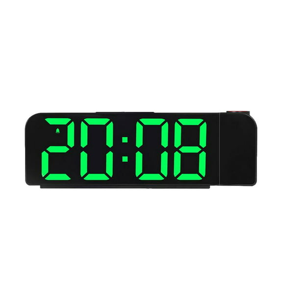 Reloj LED, relojes de escritorio digitales Temporizador multifuncional de  rotación silenciosa para estudiantes mayores Restaurante , negra BLESIY  Despertador de proyección