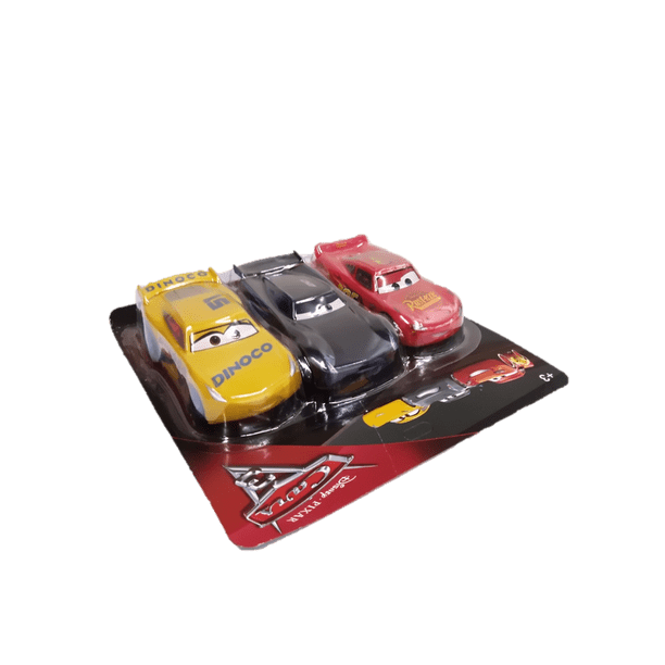 Toymark Cars Set Vehículos de Fricción Rayo Mcqueen, Jackson, Cruz