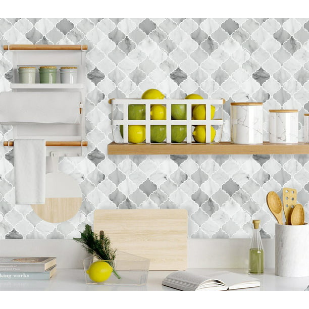 Adhesivos decorativos para pared autoadhesivos creativos tipo azulejo para  zócalo resistente Ehuebsd al agua diseño en mosaico con película decorativa  para baño cocina