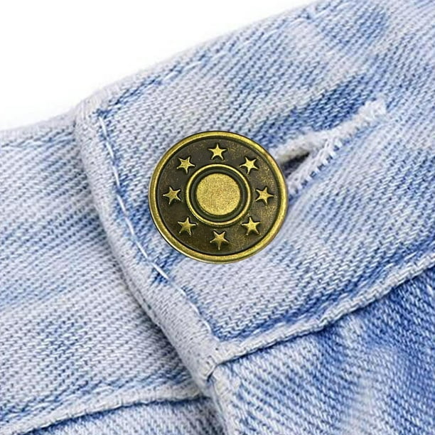 1PC Botones De Metal Escalables Creativos Para Pantalones Jeans