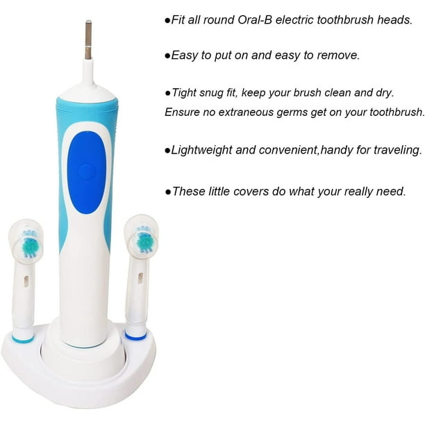 Funda de viaje para cepillos de dientes eléctricos Oral-B, 4 fundas para  cabezales de cepillo de dientes compatibles con cabezales de cepillo de
