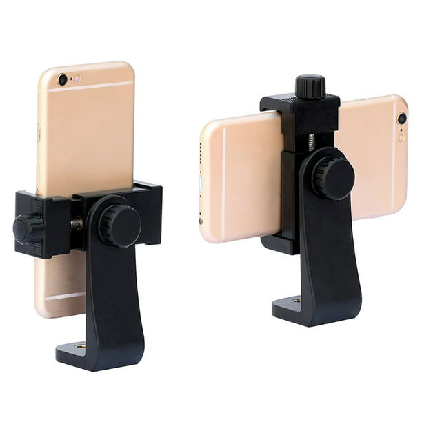 Adaptador de trípode para teléfono, soporte giratorio de 360°, compatible  con soporte de cámara para teléfono inteligente iPhone, abrazadera de clip
