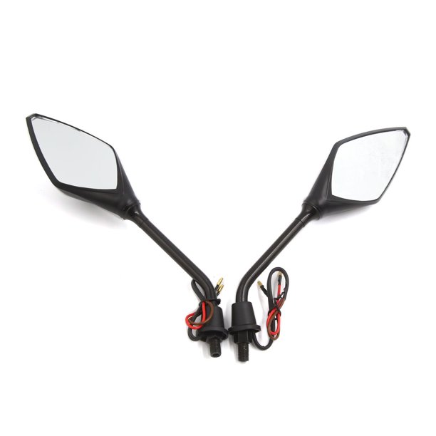 uxcell Par Universal Moto Rojo Negro Marco Retrovisor Espejo Lateral 0.315  in 0.394 in