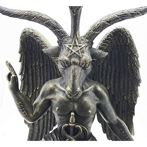 baphomet cornada sabbatic goat resuelve et coagula estatua de 10 pulgadas de alto pacific giftware estatuas