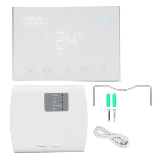 Termostato de calefacción de agua montado en la pared WiFi, termostato  inteligente, control de voz, programación de sincronización con sensor