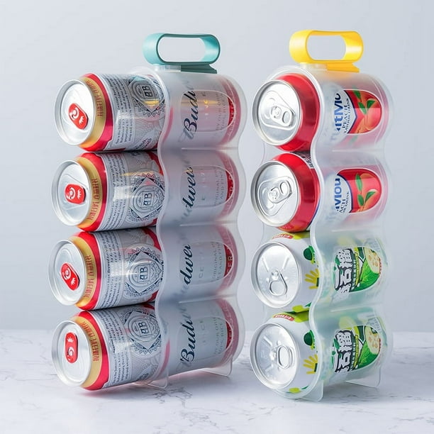 Dispensador de latas de soda para refrigerador, organizador de bebidas para  nevera, ancho ajustable, lata de cerveza pop, almacenamiento de botellas