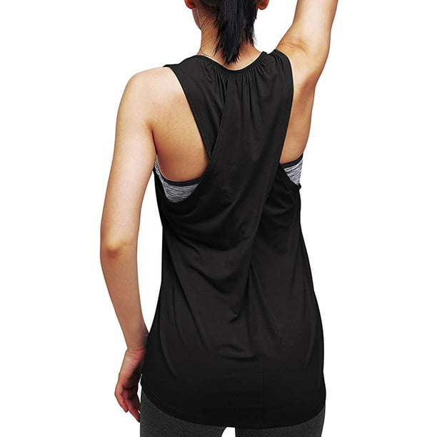  Camisa deportiva de fitness Top fluido para mujer, camiseta de  entrenamiento de manga corta para yoga, blusa para jóvenes, camisas  activas, Negro - : Ropa, Zapatos y Joyería