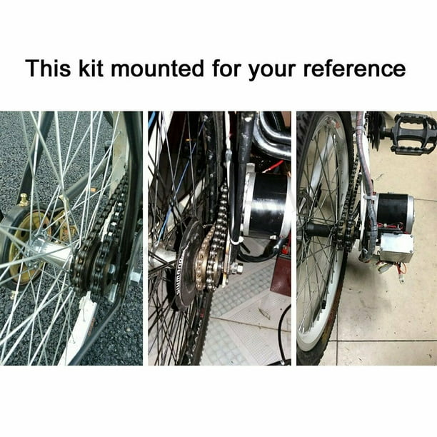 Kit conversión bicicleta eléctrica motor central + batería parrilla