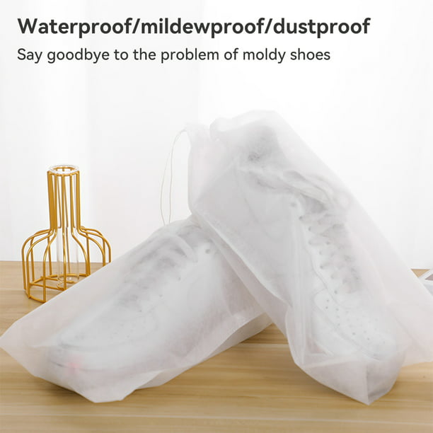 Wosthever Bolsa para zapatos de 20 piezas, almacenamiento reutilizable con  cordón, bolsa de viaje no tejida multiusos, fundas para secado de polvo
