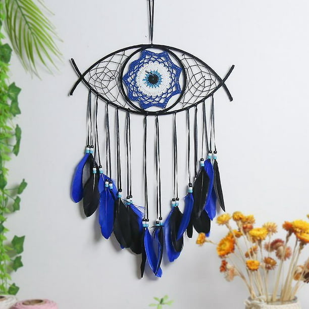 Amuleto de ojos azules turcos, protección de pared colgante, amuletos de la  suerte, campanillas de viento, decoraciones colgantes para el jardín y el  hogar JAMW Sencillez
