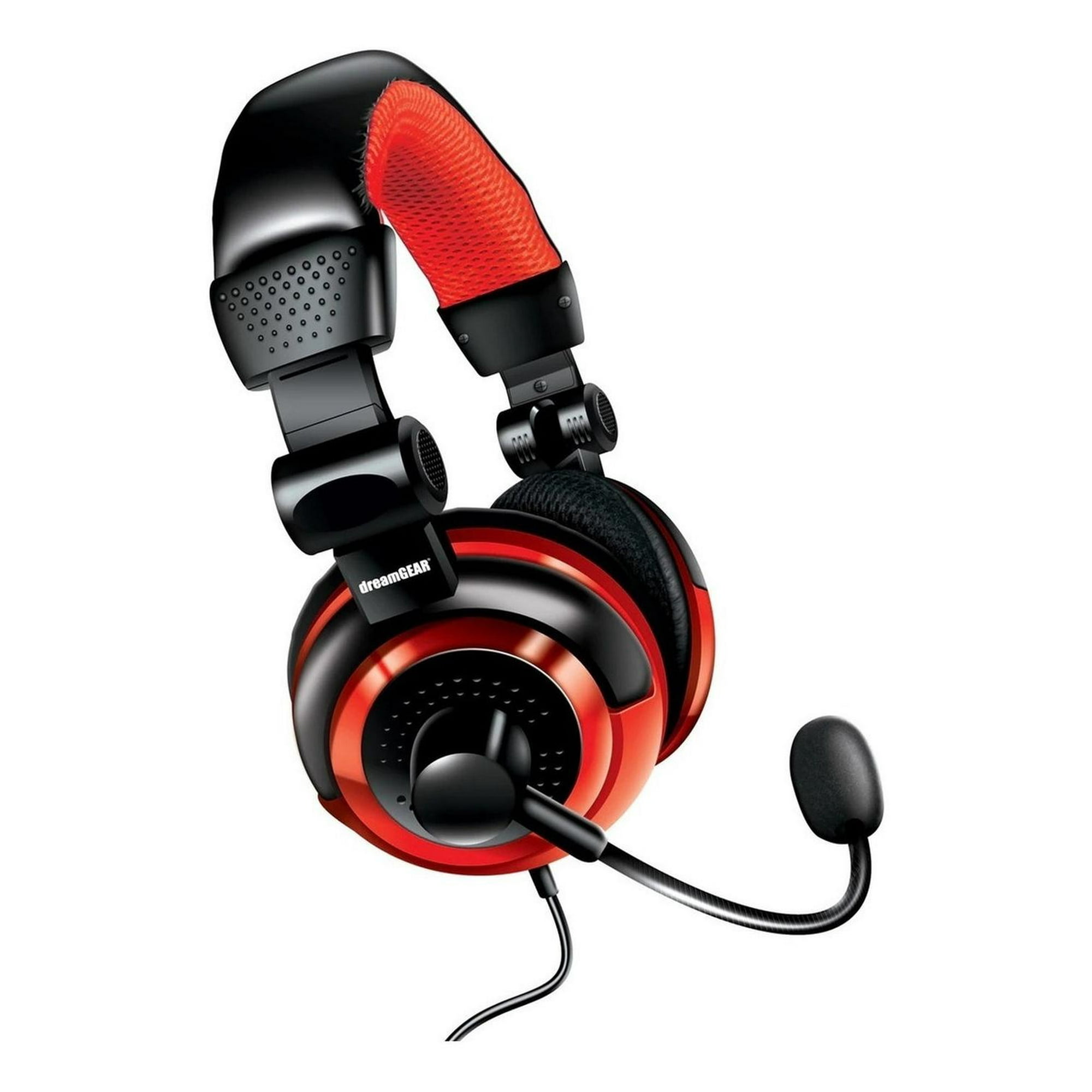 Audífonos de Diadema con Micrófono para Gaming Gadgets and fun Eclixe  Auriculares Gamer G200 Rojo con negro