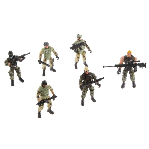 Figura de acción de soldados, modelo de escena del ejército, Mini soldados  de plástico, juguete para niños