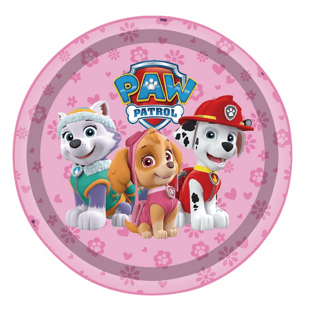 Vajilla desechable de la patrulla canina rosa para niños, juguete de látex,  papel de aluminio, decoración de globos, regalo de cumpleaños