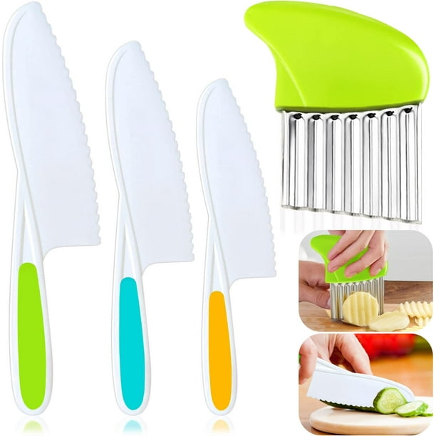 iwobi Cuchillos de Cocina para niños, Cuchillo de plástico para niños, 5  pcs Cuchillo de seguridad para niños, Cuchillo para Lechugas, Uso Seguro  para niños : : Hogar y cocina