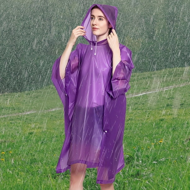  Chubasqueros para mujer, abrigo de lluvia, poncho de lluvia,  ropa de lluvia, chaqueta larga para lluvia, Negro - : Ropa, Zapatos y  Joyería