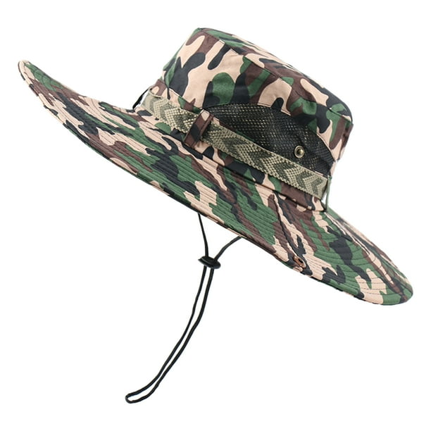 Sombrero para El Sol de Camufje para Hombre Gorra de Cubo con Protección de  Verano 1 Camufje verde 1 Sunnimix Sombrero de sol para hombre