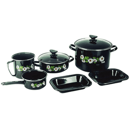 Batería De Cocina Clásica De Peltre 12 Piezas Verde Cinsa