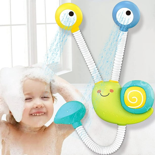 Juguetes de baño para niños pequeños de 18 meses, juguetes de bañera de  agua para bebés con ducha, juguetes flotantes de cuerda y juguetes de juego  de