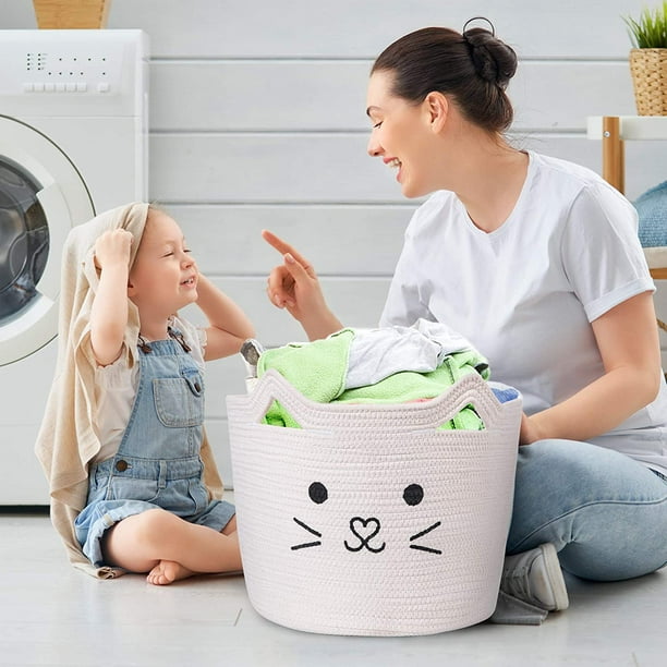 Cesta de lavandería plegable para bebé, cesta de almacenamiento de