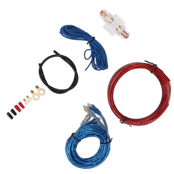 Kit De Cableado De Instalación De Amplificador, Kit De Cableado De  Amplificador De Coche Antiinterferencias Calibre 4 Para Altavoz Para  Subwoofer ANGGREK Car Audio Cable Amp Wiring Kit