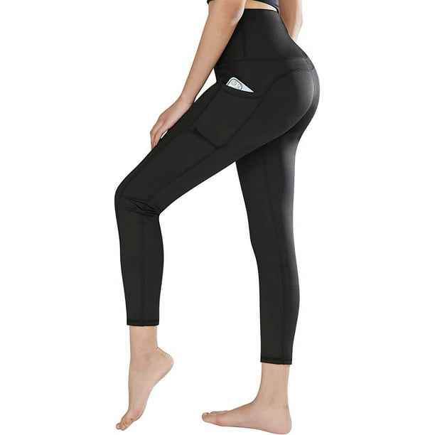 Leggings de algodón para mujer, leggings de yoga negros, regalo