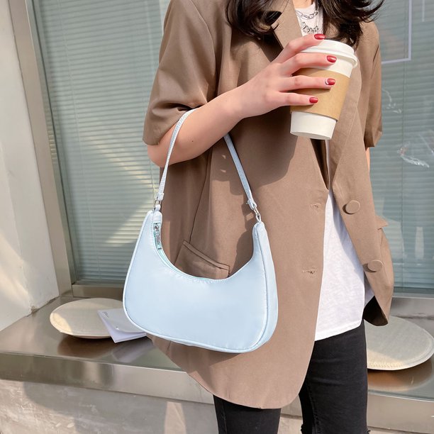 Bolsa Moda mujer color puro bajo el brazo hobos bolsas bolso de mano con  asa superior (beige) JShteea Para Estrenar