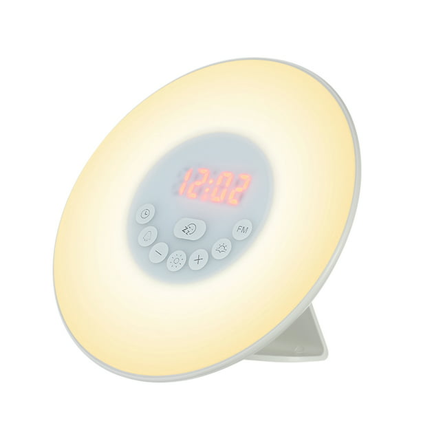 Despertador de luces despertador Reloj de simulación de amanecer /  atardecer Reloj digital con radio Abanopi Tipo de USB