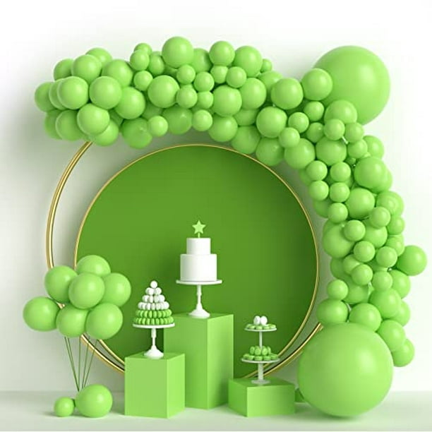 Kit de arco de guirnalda de globos verde lima 105 piezas