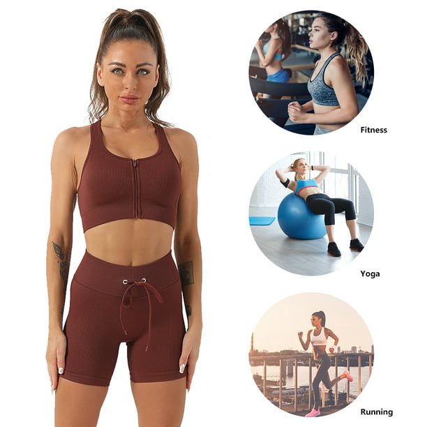 Conjunto De Yoga 2 piezas de ropa deportiva para mujer, ropa deportiva sin  costuras, artículos deportivos (negro S) Ndcxsfigh Para Estrenar