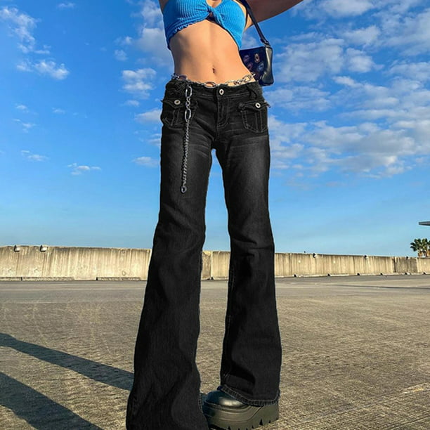 Pantalones Vaqueros Para Mujer En General de Cintura Alta Con
