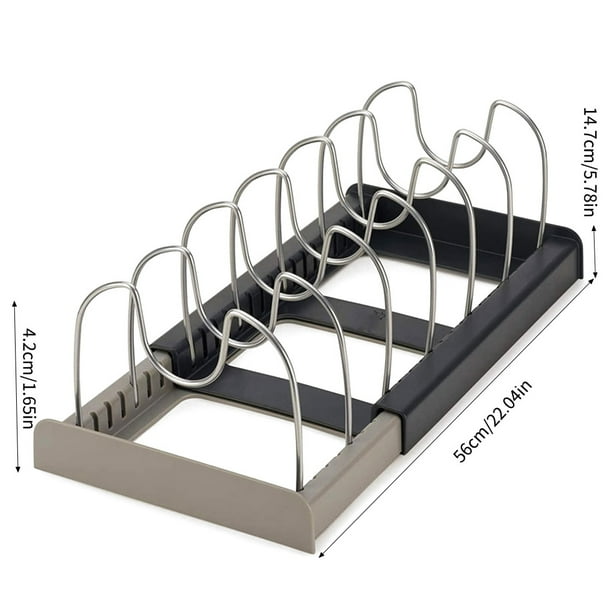 Soporte Organizador Ajustable Para Sartenes Tapas De Ollas