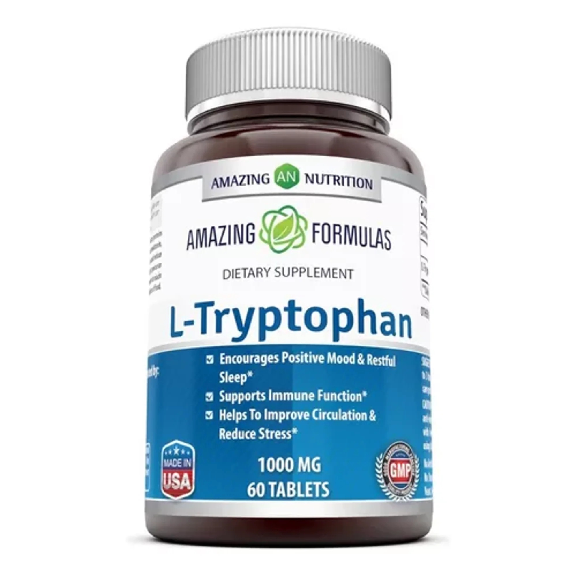 Amazing formulas l-Tryptophan | 1,000 mg | 60 servings | 60 tablets