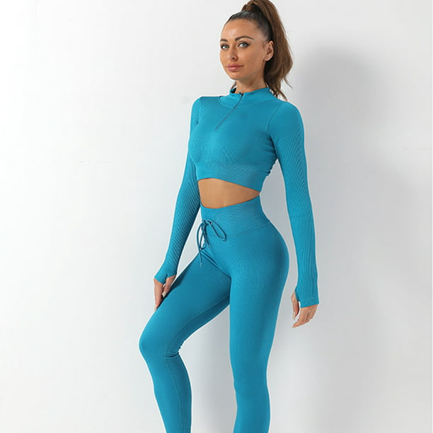  GLXQIJ - Conjunto de 4 piezas de traje de yoga para mujer, traje  deportivo de secado rápido, conjunto de ropa deportiva para fitness,  running, atletismo, color verde, XXXL : Todo lo demás