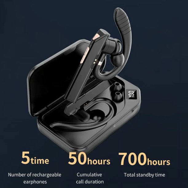 Auricular Bluetooth, Auricular Bluetooth Manos Libres Auricular Inalámbrico  con Reducción de Ruido y Micrófono Compatible para Android iPhone Teléfono  Celular Portátil