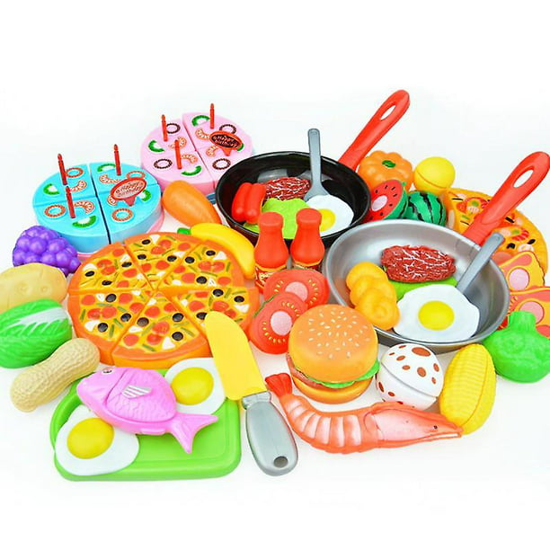 SONiKi Juguetes de comida frutas verduras juego educativo para el  aprendizaje, juguete de cocina, juega para niño y niña (embalaje de bolsos)