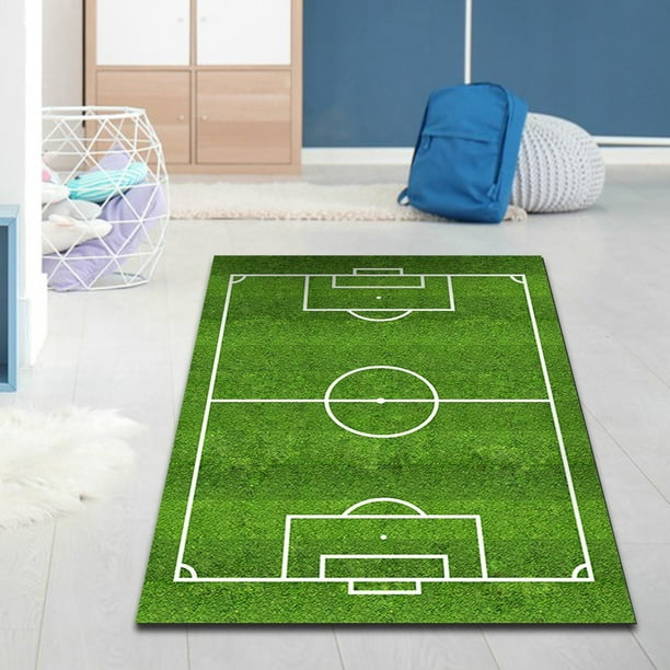 Alfombra de campo de fútbol para niños, alfombra de campo de fútbol,  alfombra de juego para niños y niñas, decoración del hogar, sala temática