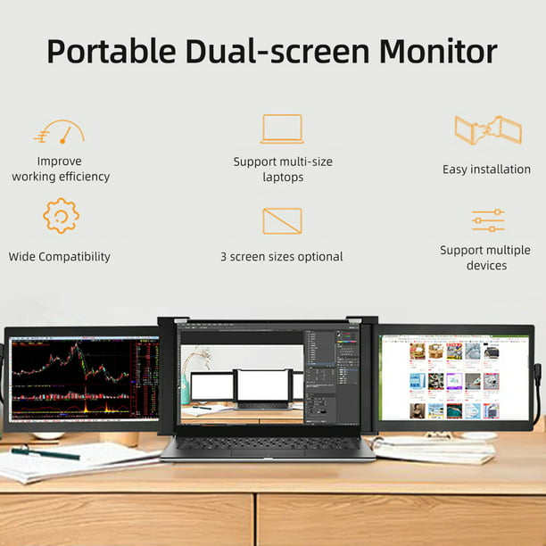 Monitor portátil de Triple pantalla, pantalla de expansión para