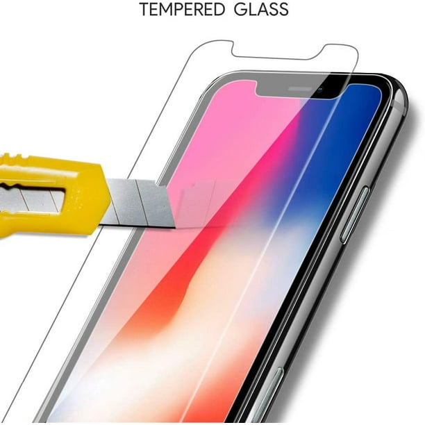 Comprar Cristal Templado para iPhone X / Xs Protector de Pantalla  Transparente borde Silicona