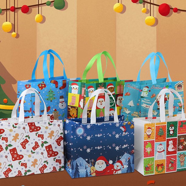 Bearachild Regalos de Navidad Bolsas de decoración festiva con asa Bolsas  de regalo decentes para bolsa de dulces de Navidad Kits de decoración para  fiestas B6