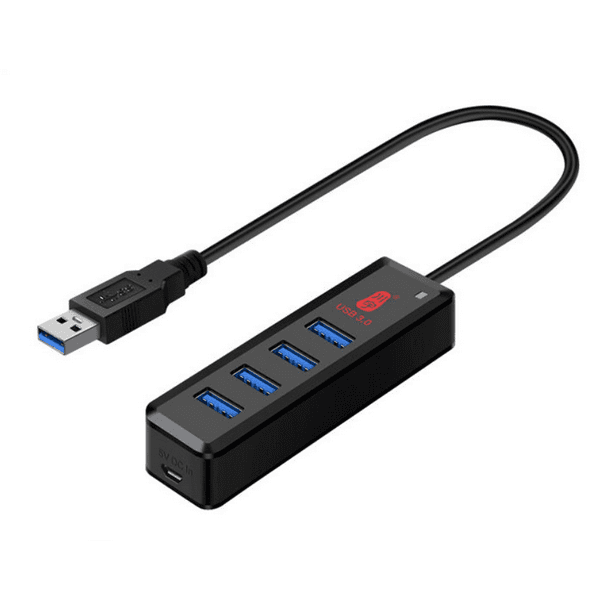 Hub USB 3.0 para computadora portátil, expansor de puerto USB múltiple,  divisor USB de transferencia rápida de datos para computadora portátil,  compatible con PC con Windows, Mac, impresora, disco duro móvil Rojo