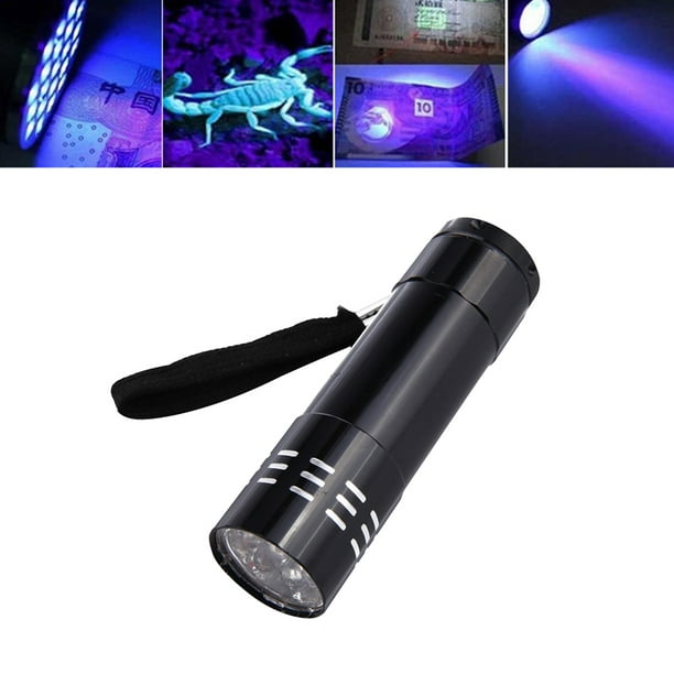 Linterna UV LED ultravioleta con zoom, Mini luces ultravioleta, lámpara de  inspección de 395/365nm, herramientas