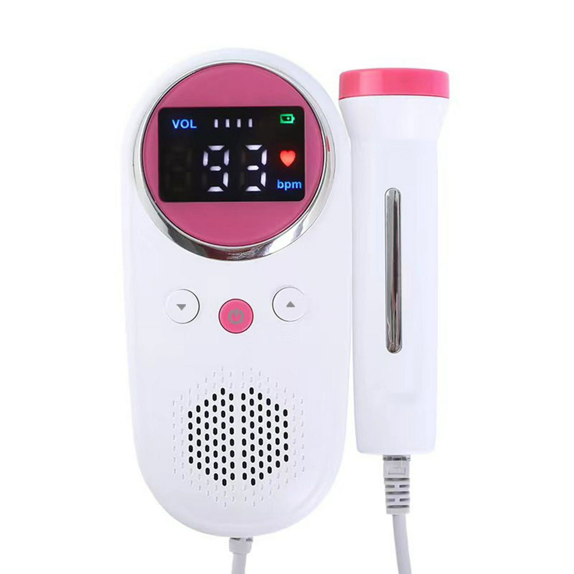 Monitor de frecuencia cardíaca Fetal Doppler para bebé, Detector de latido  del embarazo, retroiluminación LCD, medidor