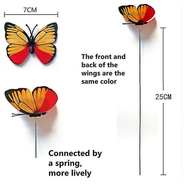 50 estacas de mariposas, estacas de mariposas impermeables