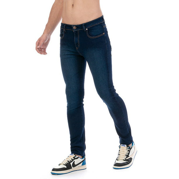 Pantalón Jeans Mezclilla Stretch Opps Jeans Hombre Azul Obscuro