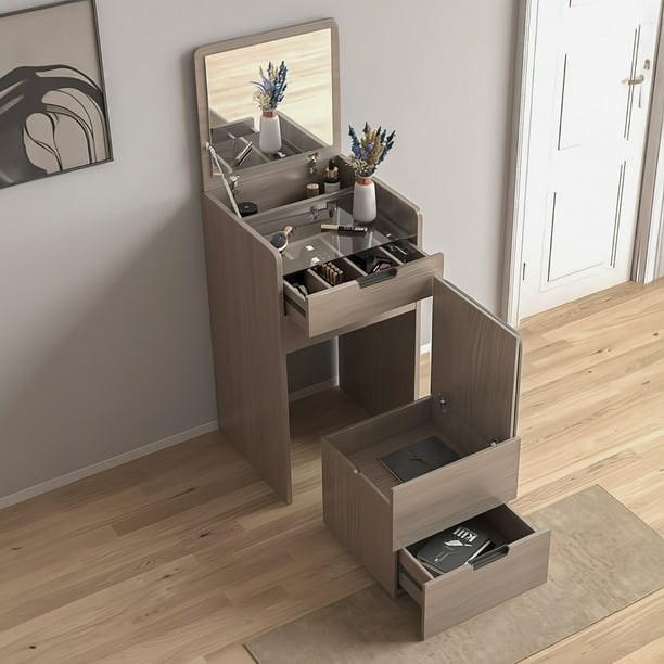  Cajonera, armarios de almacenamiento, pequeña cómoda de madera  minimalista moderna en la sala de estar, tocador en el dormitorio. : Hogar  y Cocina
