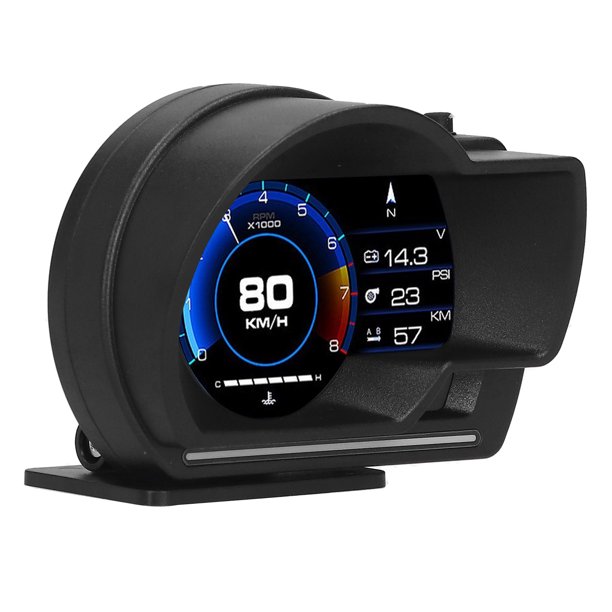  Pantalla frontal para coche, HUD OBD2, monitoreo de velocidad  de computadora a bordo con aceleración Turbo alarma, pantalla frontal de  medición digital, accesorios para coche : Electrónica