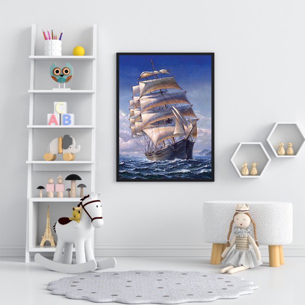 Cuadros Decorativos Lienzo pintado pintura al óleo por números barco de  vela pared arte moderno dormitorio decoración Ndcxsfigh Nuevos Originales