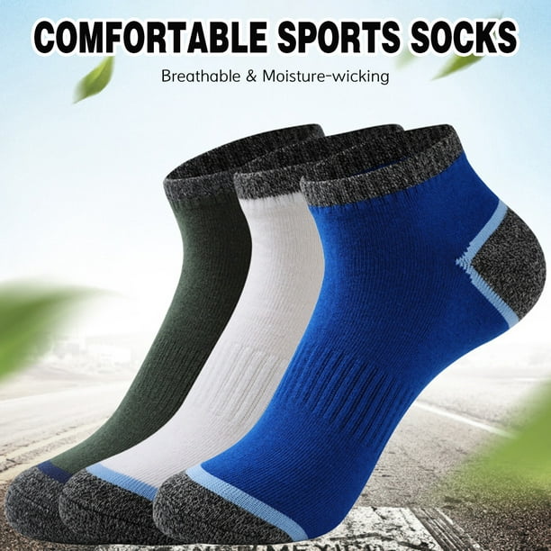  5 pares de calcetines de algodón para hombre, deportes  casuales, correr, compresión suave, calcetines de tubo medio de verano para  hombre (color : mezcla de 5 pares, talla: EUR 38-45 (US