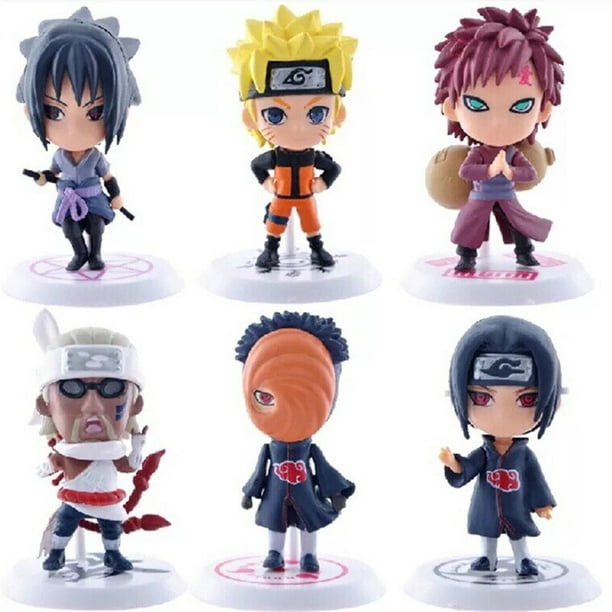 Figuras de acción de Naruto para niños, muñecos Kawaii de Anime, Sasuke,  regalo de vacaciones, 6 uni Fivean Figuras de anime