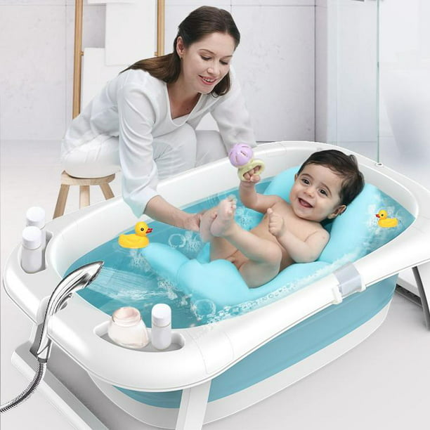 Bañera Para Bebé Con Cojín Almohadillas Antideslizantes Azul Zonekiz con  Ofertas en Carrefour